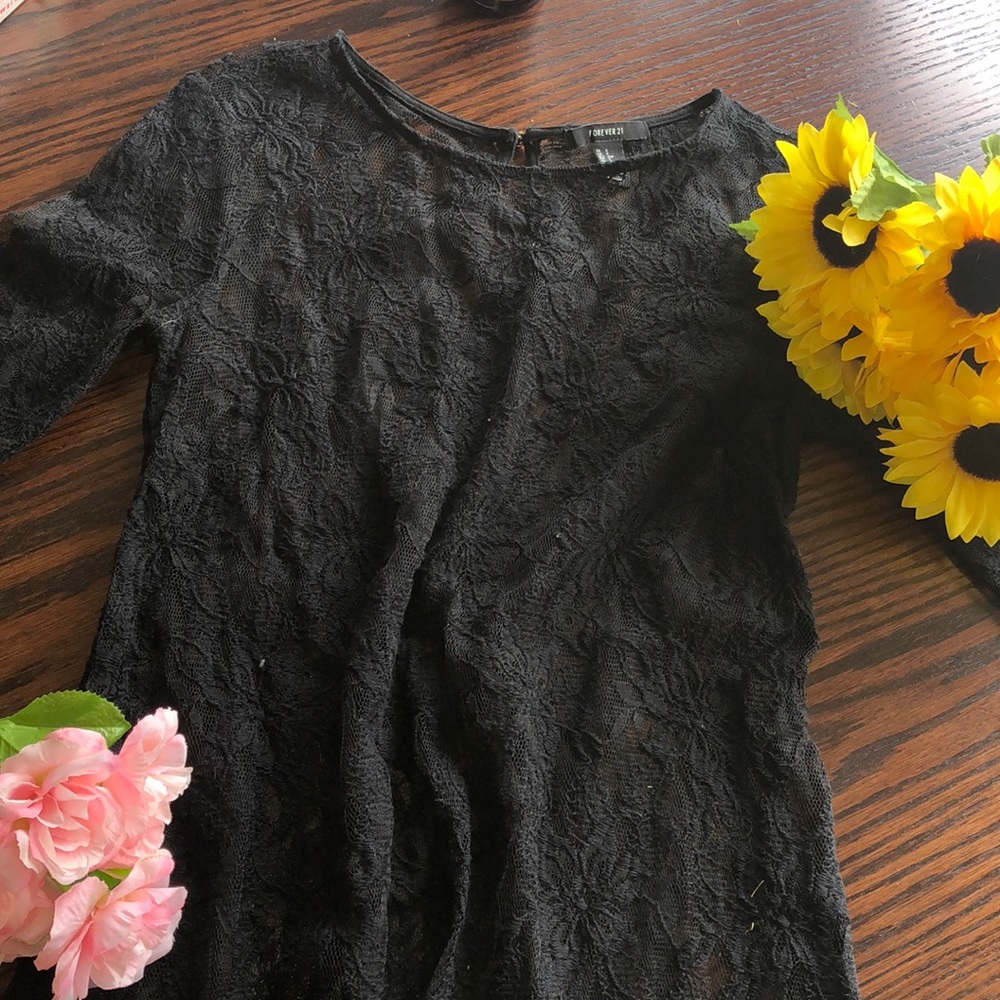 Lacy black top from forever 21